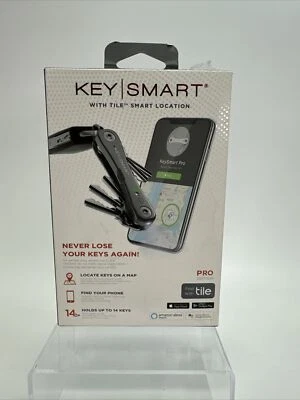 KeySmart - Compact Key Holder Pro w/LED Light - Tile Smart Location - Smart Key - Image 1 of 4