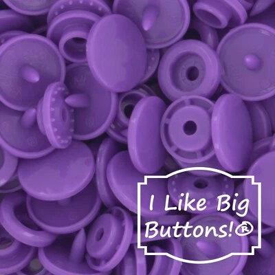 KAM Plastic Snaps: G125 Purple Pansy-Size 20/T5-No Sew Snap Buttons Sewing Craft - Image 1 of 4