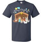 Inktastic Merry Christmas Cute Nativity Scene T-Shirt Jesus Christianity Church