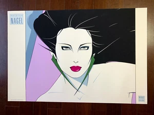 Patrick Nagel - Green Earrings NC15 (1988) 24" x 36" Mirage Editions Serigraph - Picture 1 of 4