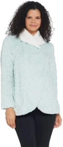 Stan Herman Chenille Plush Cardi - Celedon - SMall - New - A310791 - Picture 1 of 3