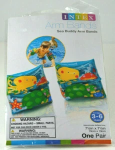 Toddler Inflatable Pool Arm Bands Sea Buddy Blue Swim Float For Kids Age 3 to 6 - Picture 1 of 3