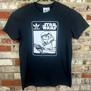 T-shirt Adidas Originals Stars War Stormtrooper scatola logo grande nera nuova con etichette RARA - Foto 1 di 5