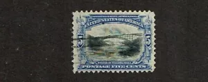 1901 U.S.Pan-Am Expo Commemorative 5c Bridge at Niagara Sc#297 Used Iconic! - Picture 1 of 1
