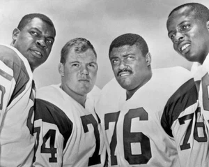 1963 Los Angeles Rams FEARSOME FOURSOME Glossy 8x10 Photo Football Print Poster - Picture 1 of 1