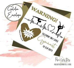 Gymnastik Geschenkkarte. Überraschung Turnerkarte. Tickets. Present Reveal. Geschenkidee - Bild 1 von 4