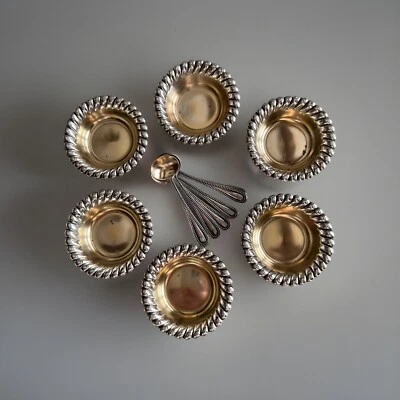 6 salinas y cucharas de ley - Shreve & Co C 1900 Foto 1 de 4