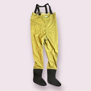 Vintage LL Bean Chest Waders Women's Medium Neoprene Polyester Green Fly Fishing - Picture 1 of 21