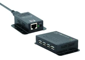 Krysma USB 2.0 Industrial 4-Port CAT5 Extender Kit 50M - Picture 1 of 3