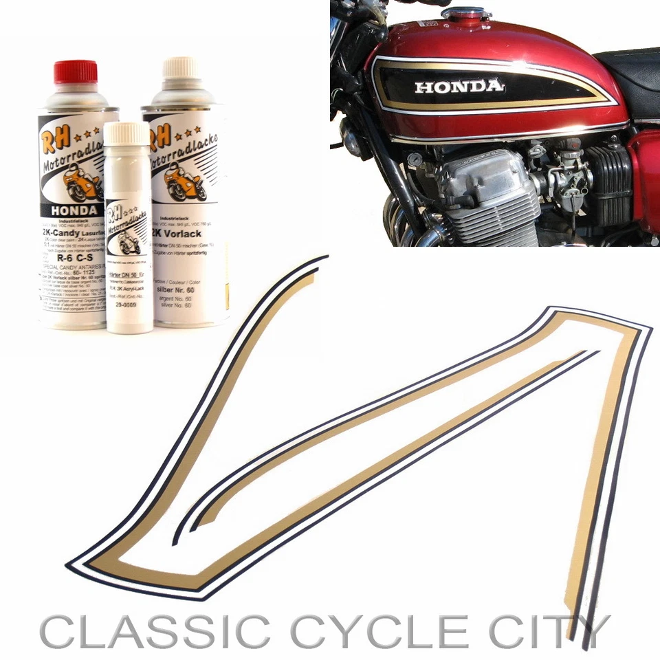 Lackset Lack Candy Antares Red + Tankdekor Honda CB 750 Four K3-K6 Paint Decals - Bild 1 von 1