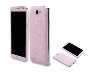 Glitzerfolie Samsung Galaxy Note 2 Bling Strass Sticker Skin Glitter Schutzfolie - Picture 1 of 28