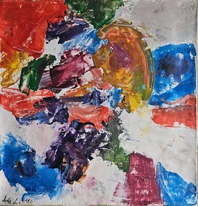 John Little Signed Abstract Expressionist Oil Painting on Canvas - American Art - Picture 1 of 5
