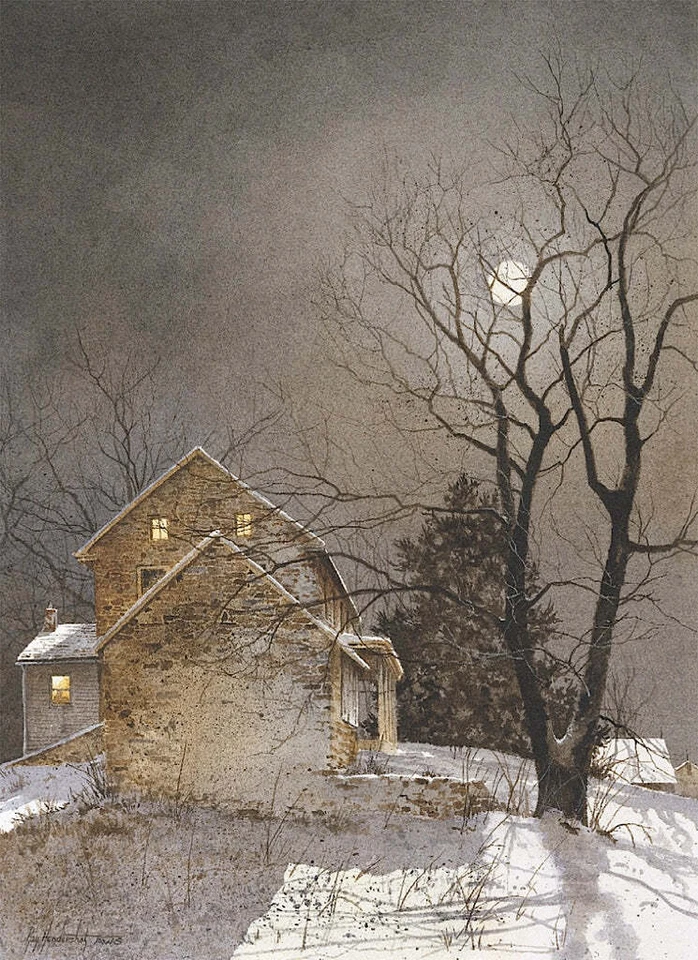 Working Late, Ray Hendershot, Wall Art Print Poster 14" x 11"          1002 - Image 1 of 1