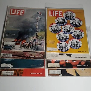 Vintage Life Magazine Lot of 8 Ads History Fashion Political 1964-1966 - Picture 1 of 3