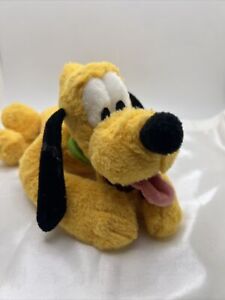 Disney Pluto Authentic Plush Stuffed Dog Laying Tongue Out