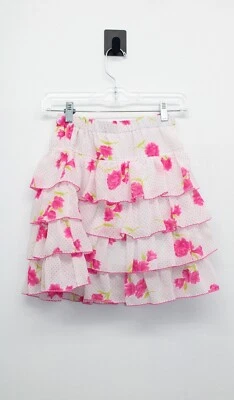 白色花卉荷叶裙,34 码 — 第 1/3 张图片