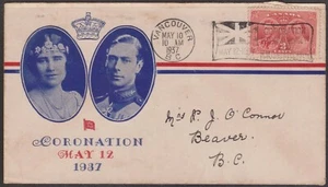 (F32-38) 1937 Canada FDC First Day Cover KGVI Coronation (AM) (v) - Picture 1 of 1