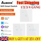 TUYA WiFi Touch Smart Light Switch NO Neutral Wire Required 1/2/3/4 Gang