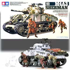 TAMIYA 35265 1/35 M4A3 SHERMAN (TARDO) KIT MODELLO PRECISIONE OBICE 105MM - Foto 1 di 7