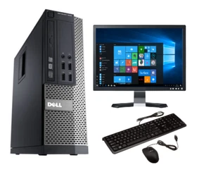 DUAL SCREEN PC DELL/HP DESKTOP COMPUTER SET 16GB RAM SSD i5 4th GEN Windows 10 - Afbeelding 1 van 6