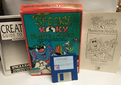Spooky Kooky Monster Maker PC game 3.5 inch disk from 1992 design monsters Rare - Image 1 of 3
