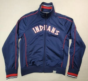 Giacca Nike Cleveland Indians uomo M full zip tasche blu rosso manica lunga - Foto 1 di 9