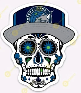 WNBA Minnesota Lynx Sugar Skull MAGNET - Basketball Womens sports - Picture 1 of 1