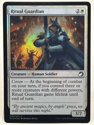 Ritual Guardian NM/M* FOIL Innistrad Midnight Hunt ENGLISH 030/277 -UnltdCards - Image 1 of 2
