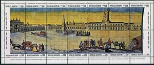 Argentina 1271 sheet, MNH. Mi 1442-1455 Bl.26. Buenos Aires-400. Horse coaches. - Picture 1 of 1
