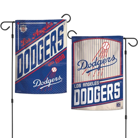 Brand New MLB  Los Angeles Dodgers  2 Sided 12.5" X 18" Cooperstown Garden Flag Cover