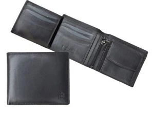 OFERTA SIN CAJA Para hombres Washington Lujo Negro Triple Cuero Billetera Precio de venta sugerido por el fabricante £25 NUEVA - Imagen 1 de 5