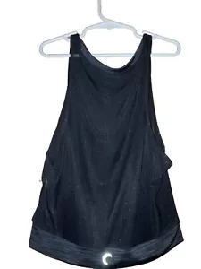 ZYIA size M Mesh Sheer Tank Top Black See-through Running Athletic New - Picture 1 of 7