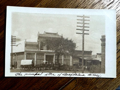 Original 1910's Real Photo POSTCARD GENERAL STORE AT   MAGDALENA NEW MEXICO - Image 1 of 2