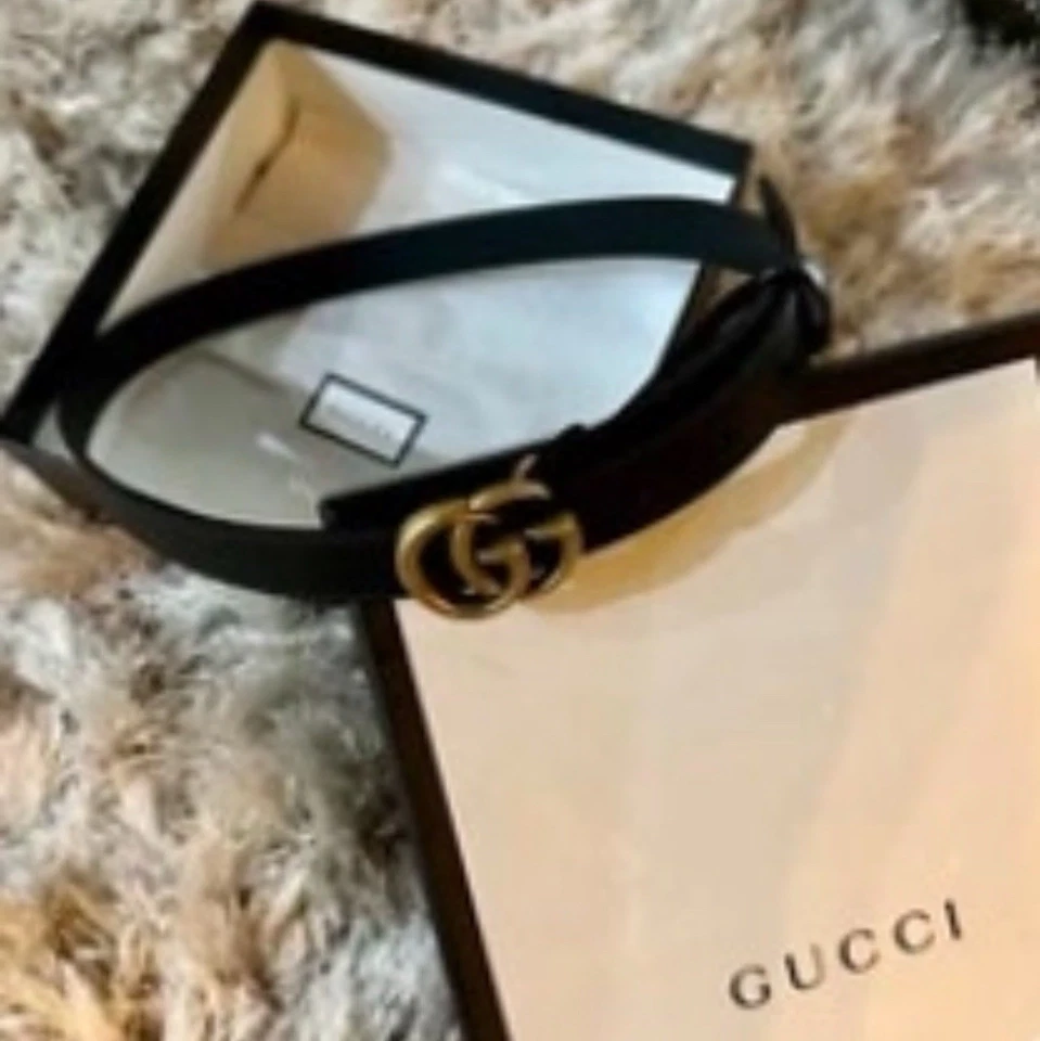 Gucci GG Marmont Womens Thin belt with Brass Color Buckle - Image 1 of 1