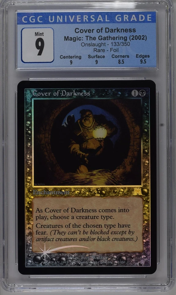 COVER OF DARKNESS Onslaught Foil Rare CGC 9 MTG [Nostalgium] - Image 1 of 2