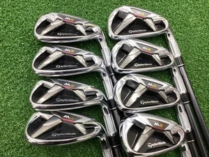 Taylormade M2 Iron Set 5-9,Pw,Aw,Sw 8pc Flex Stiff TM7-216 Graphite - Picture 1 of 5