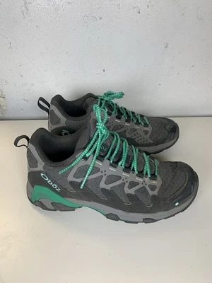 Oboz Shoes Womens Size 7 Green Gray Cirque Low Hiking Outdoors Trail  - Image 1 of 4