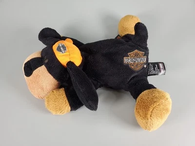 Perro de peluche oficial Harley Davidson negro y marrón 10" Foto 1 de 4