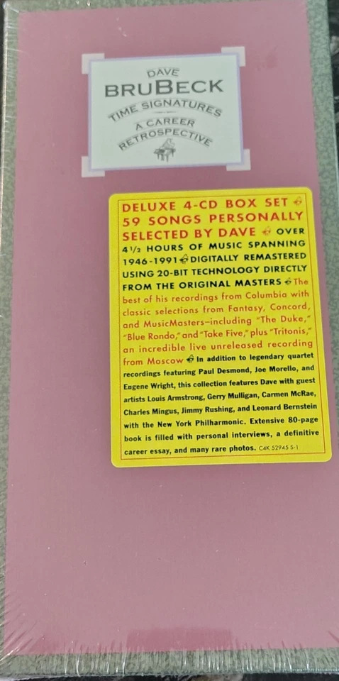 Time Signatures: A Career Retrospective by Dave Brubeck (CD, Dec-1992, 4 Discs, Foto 1 de 1