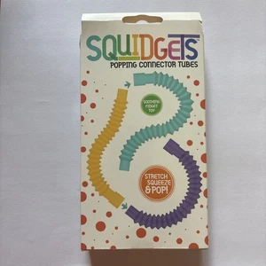 Squidgets Popping Connector Tubes Soothing Fidget Toy Multi Color 4 Pack - Picture 1 of 10