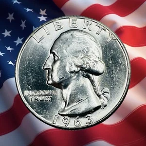 Cuarto de plata Washington 1963 D Estados Unidos - BU - envío combinado - Imagen 1 de 2
