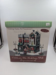 Dept 56 "Visiting Santa At Finestrom's" #59243 -Complete & Works - Read - Picture 1 of 14