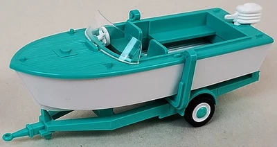 WIKING NUEVO HO Lancha a Motor Escala 1/87 con Remolque en Acabado Turquesa y Blanco Foto 1 de 4