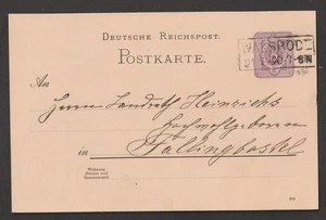 Walsrode 21. 1. 1890 " PK " an Landrath Heinrichs nach Fallingbostel - Bild 1 von 3
