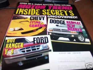Motor Trend Magazine 8/1996 Chevy 725HP Camaro - Picture 1 of 1