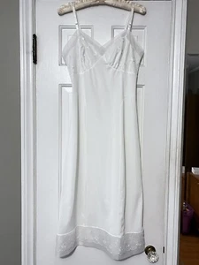 Tricot nylon bianco Rogers vintage anni 60 completo slip chiffon bordo ricamato tg 34 - Foto 1 di 9