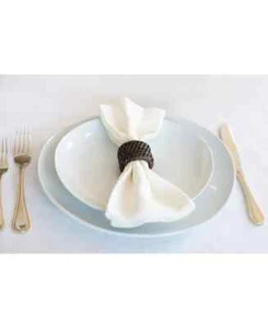 Artifacts Rattan 6-Piece Oval Napkin Ring Set - Coffee Bean - Picture 1 of 3