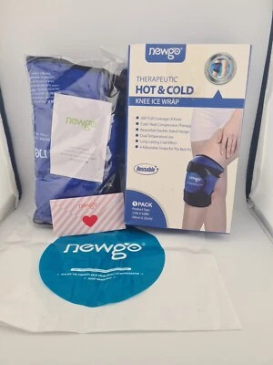 Therapeutic Hot & Cold Knee Ice Wrap - Reusable, Dual-Sided, Adjustable Straps - Image 1 of 4