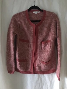 Boden Cardigan / Size 14 / Womens / Salmon Pink Cotton Jacket Ex Cond - Picture 1 of 6