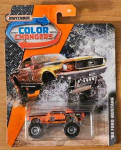 DXH89-4B10 MATCHBOX COLOR CHANGERS '68 FORD MUSTANG OFFROAD ORANGE TO YELLOW - Picture 1 of 2